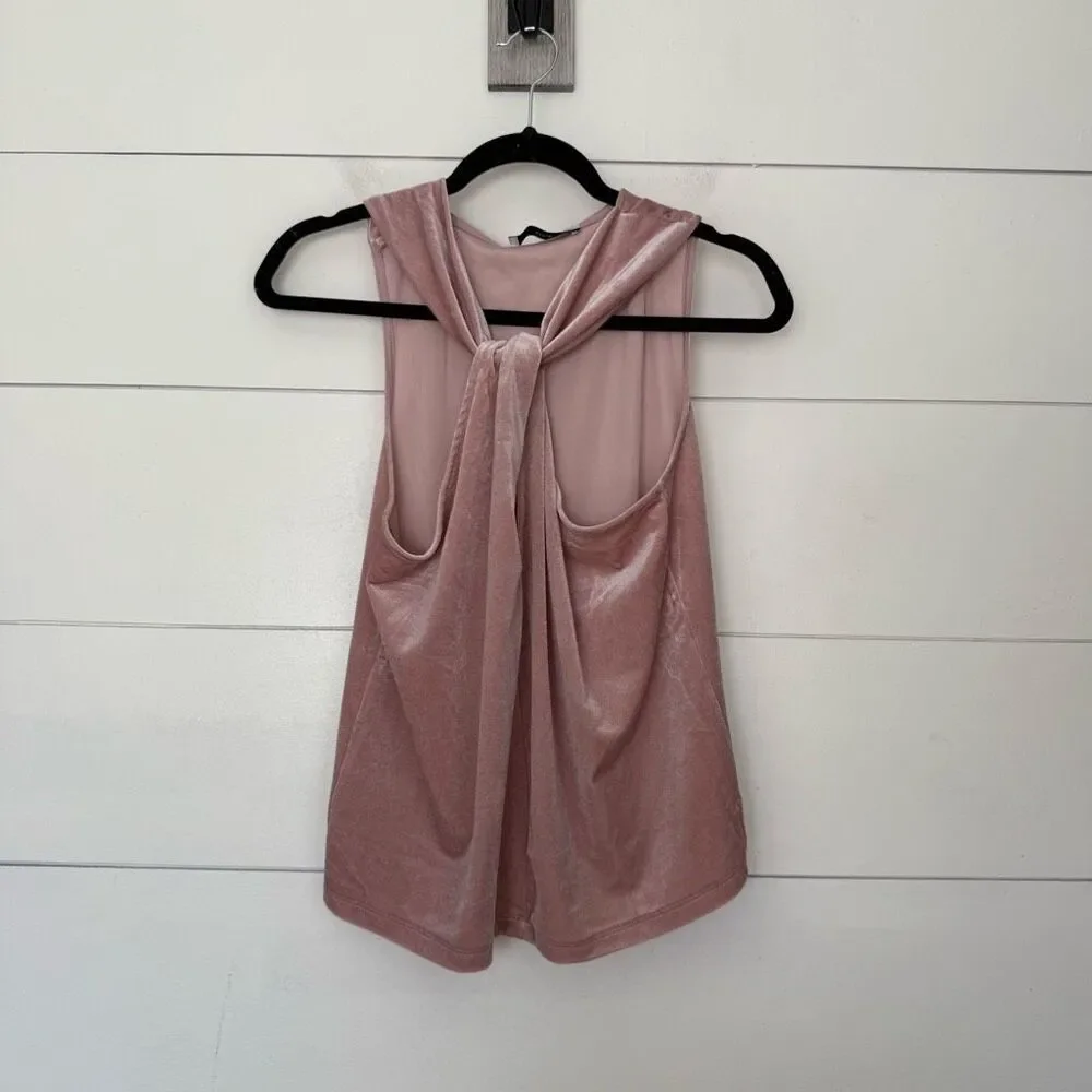 Mango Women’s Small Pink Velvet Tank Top New